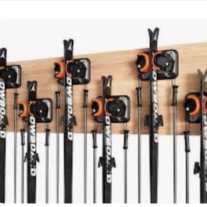 Cleaso Snowboard Ski Skateboard Wall Mount Rack 6pcs ORANGE Garage Storage